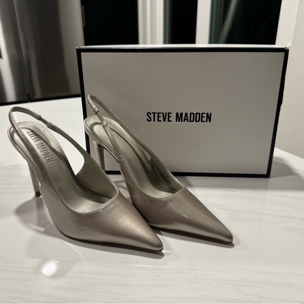 Steve Madden Classic Cream Slingback Heels